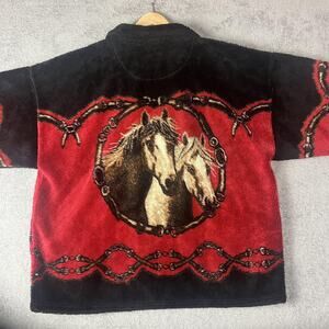 Bear Ridge Outfitters Jacket Mens 2XL Fleece Zip Western Horse USA Rodeo
